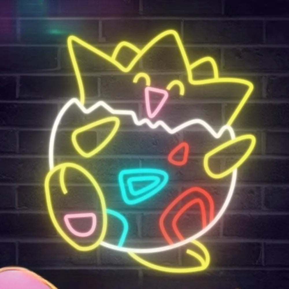 Pokemon Ramen Neon Light Dimmable LED Neon Light for Kitchen Dining Room Wall Art Fun Foodie Decor Birthday Gift for Anime Fans