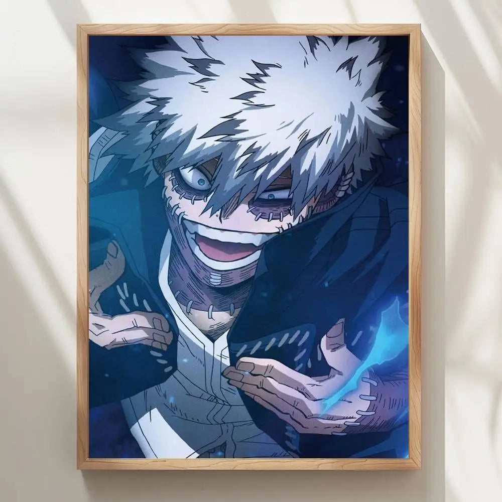 1pc My Hero Academia Dabi Poster Sticker Print Waterproof Wall Art For Living Room Bedroom Home Decor
