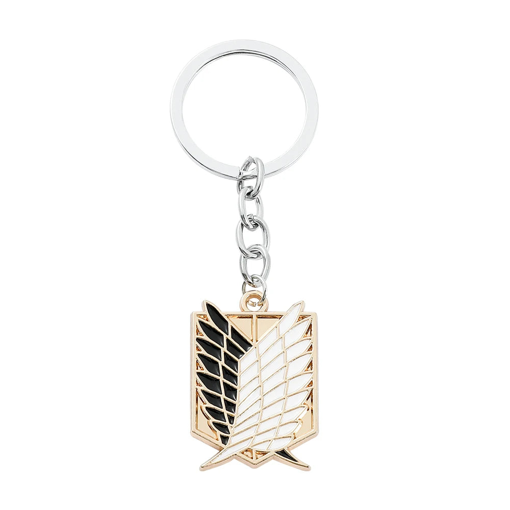 Anime Attack on Titan Enamel Badge Pendant Decoration Metal Keychain for Women Men Jewelry Accessories Gift
