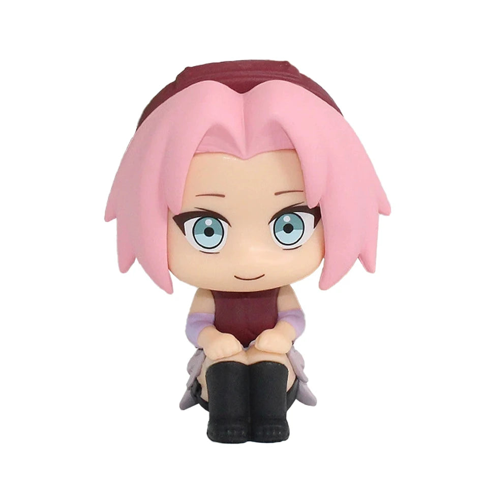 HOT Naruto Anime Figure Naruto Kakashi Action Figure Q Version Kawaii Sasuke Itachi Figurine Car Decoration Collection Model Toy