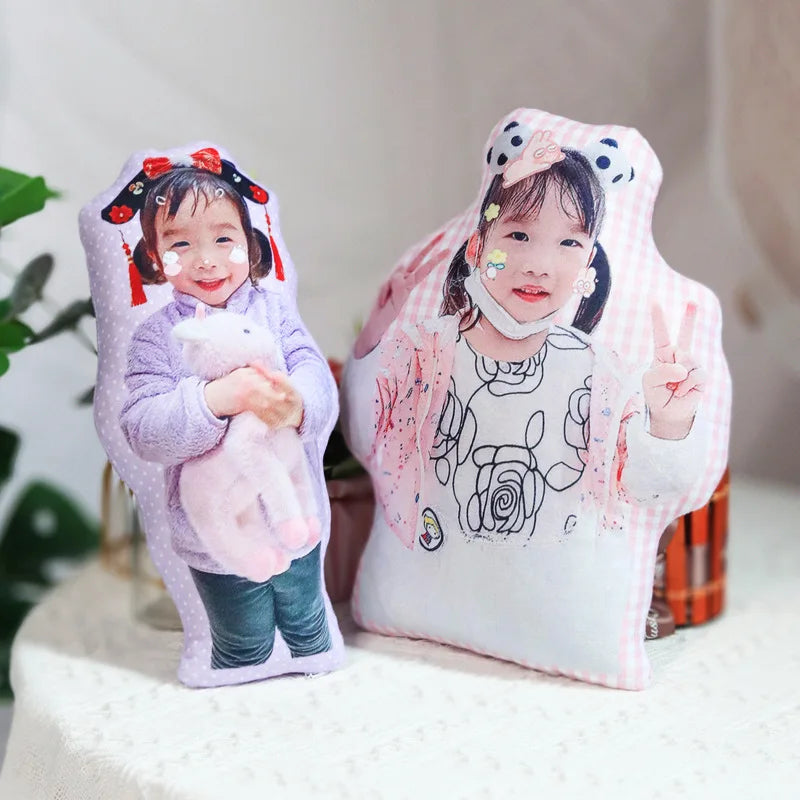 Personalized Photo DIY Humanoid Cushion Couple Pillow Stuffed Boyfriend Pillow Custom Father Lifesize Picture Cushion Gift
