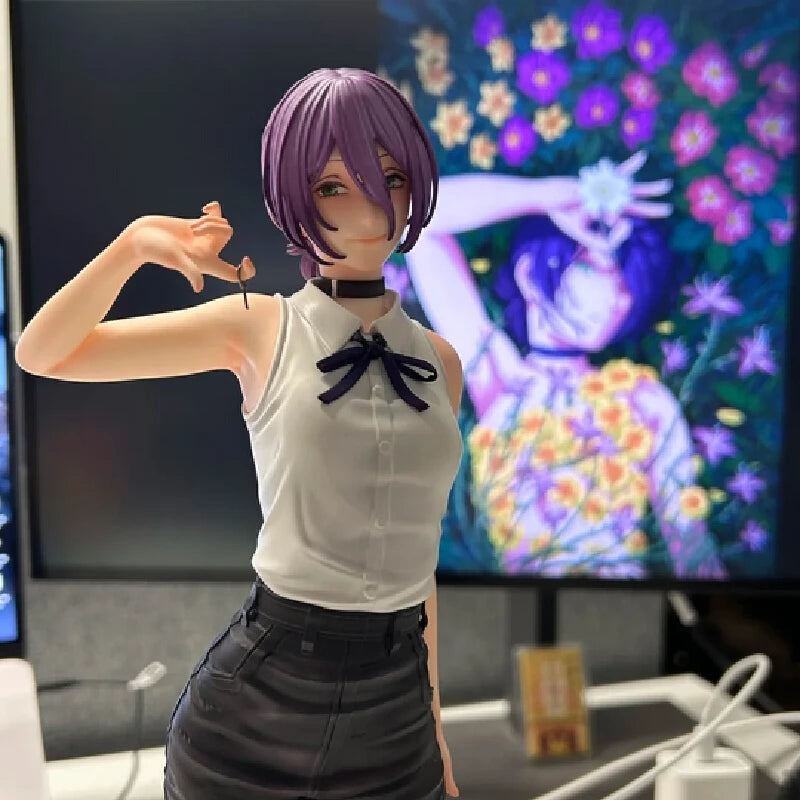 Chainsaw Man Reze Model Devil Figures Static Statue Figurine Double Headed Sculpture Can Be Replaced Desktop Ornament Model Toys
