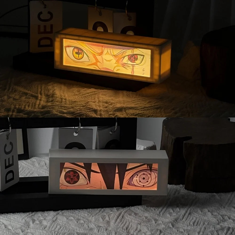 LED Classic Anime 3D Lenticular Motion Anime Lightbox for Bedroom Decoration Lamp Anime Peripheral Friend Birthday Gifts