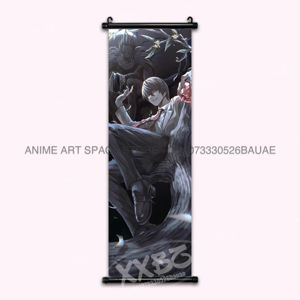Anime DEATH NOTE Hanging Painting Classic Cartoon Poster Yagami Light Scrolls Pictures Ryuk Home Decor Mural Wall Art For Room