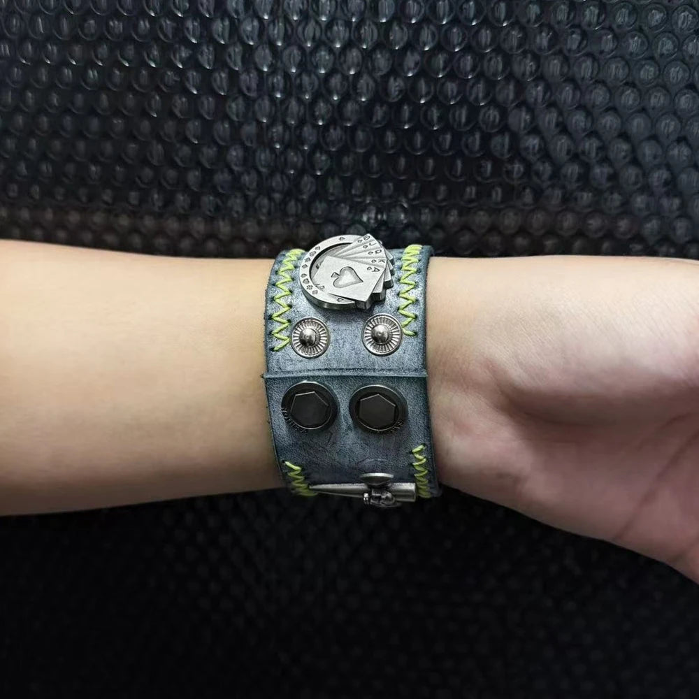 Anime Ben 10 Cosplay Ben Tennyson Omnitrix Bracelet Leather Punk Hip Hop Hand Chain Fashion Bangles Unisex Party Props