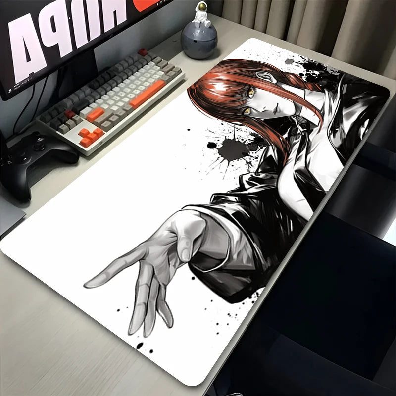 Mouse Pad Anime Mouse Mat Gamer C-chainsaw Man Makima Gaming Accessories Mousepad Large Keyboard DeskMats Computer Keyboard Pad