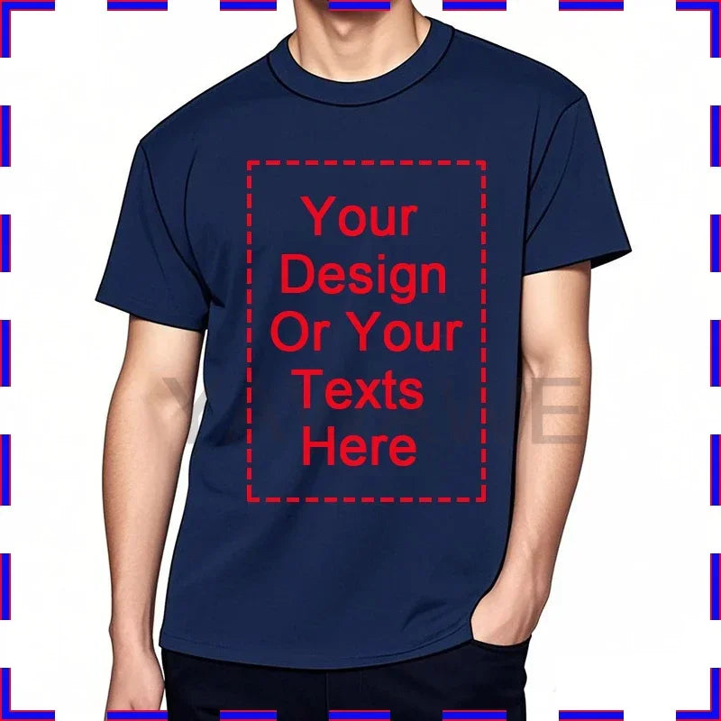 Custom Unisex Tshirt Add Your Own Message Cotton O Neck Top Tees Bigger Size Gift Custom Unisex Personalized Tshirts 4XL 5XL