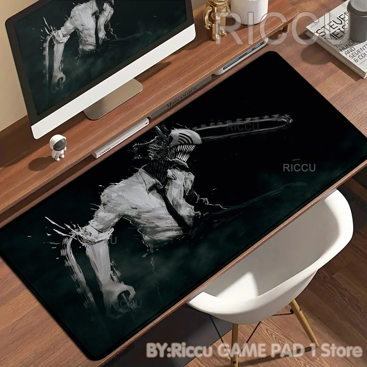 C-Chainsaw Man Mouse Pad non-slip Gaming Mouse pad Gamer E-Sports Mouse Mat Game Mechanical Keyboard XXL Desk Mat PC peripherals
