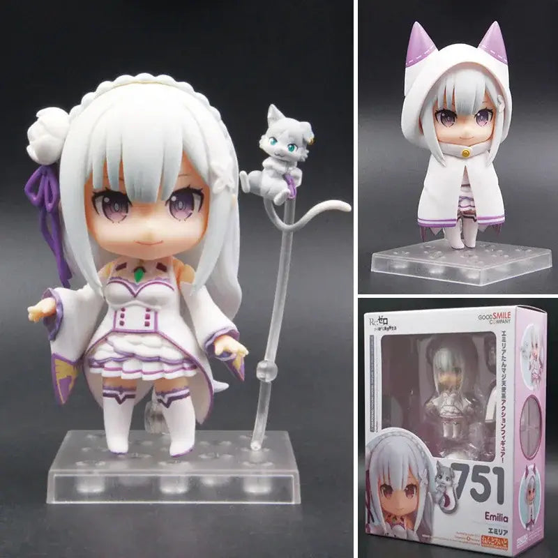 Mushoku Tensei Roxy Migurdia nendoroid figure with white and purple chibi character styling and posable face swap design