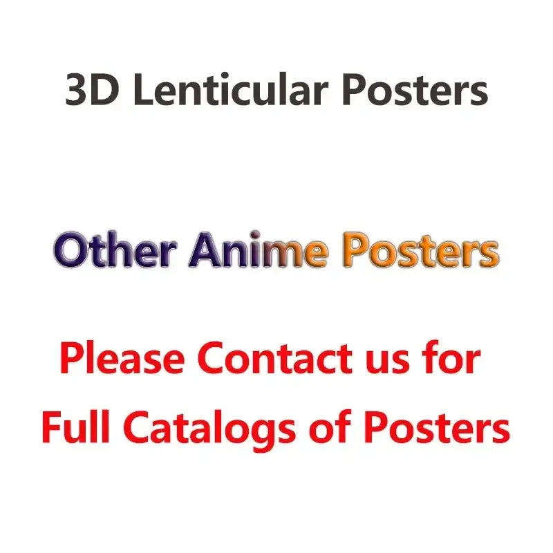 Yu-gi-oh dragon magician 3d lenticular poster with anime designs and contact info for full catalogs displayed