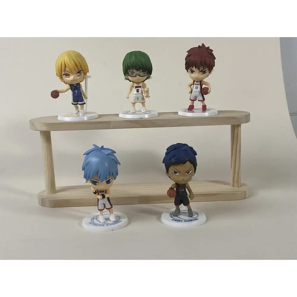 Five chibi-style 10cm anime kuroko no basket pvc action figures with colored hair delivered intact in retail box