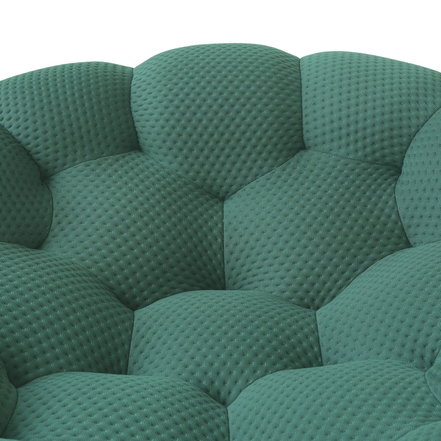 98.43'' Comfortable Curved Couch 3D Honeycomb Shape Mesh Fabric Bean Bag Sofa for Living Room Apartment Small Space - 3 Seater