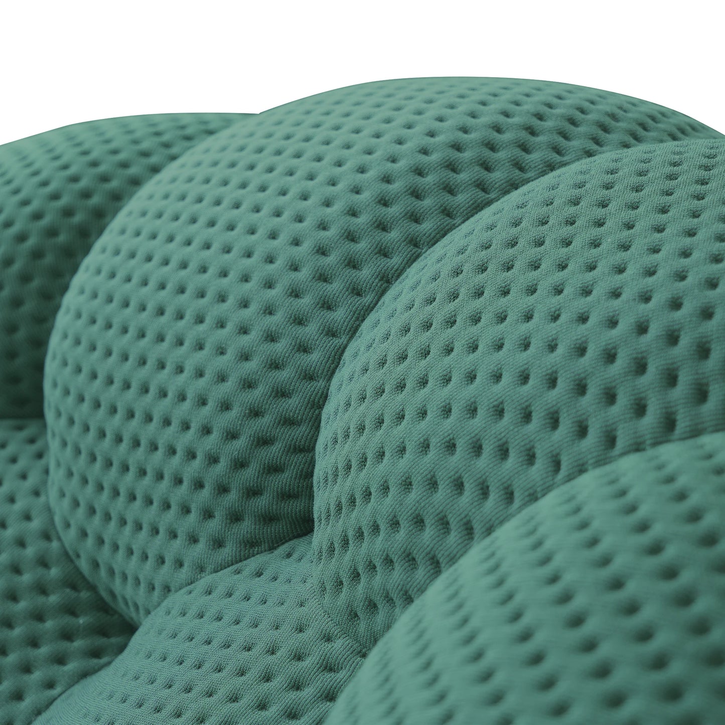 98.43'' Comfortable Curved Couch 3D Honeycomb Shape Mesh Fabric Bean Bag Sofa for Living Room Apartment Small Space - 3 Seater