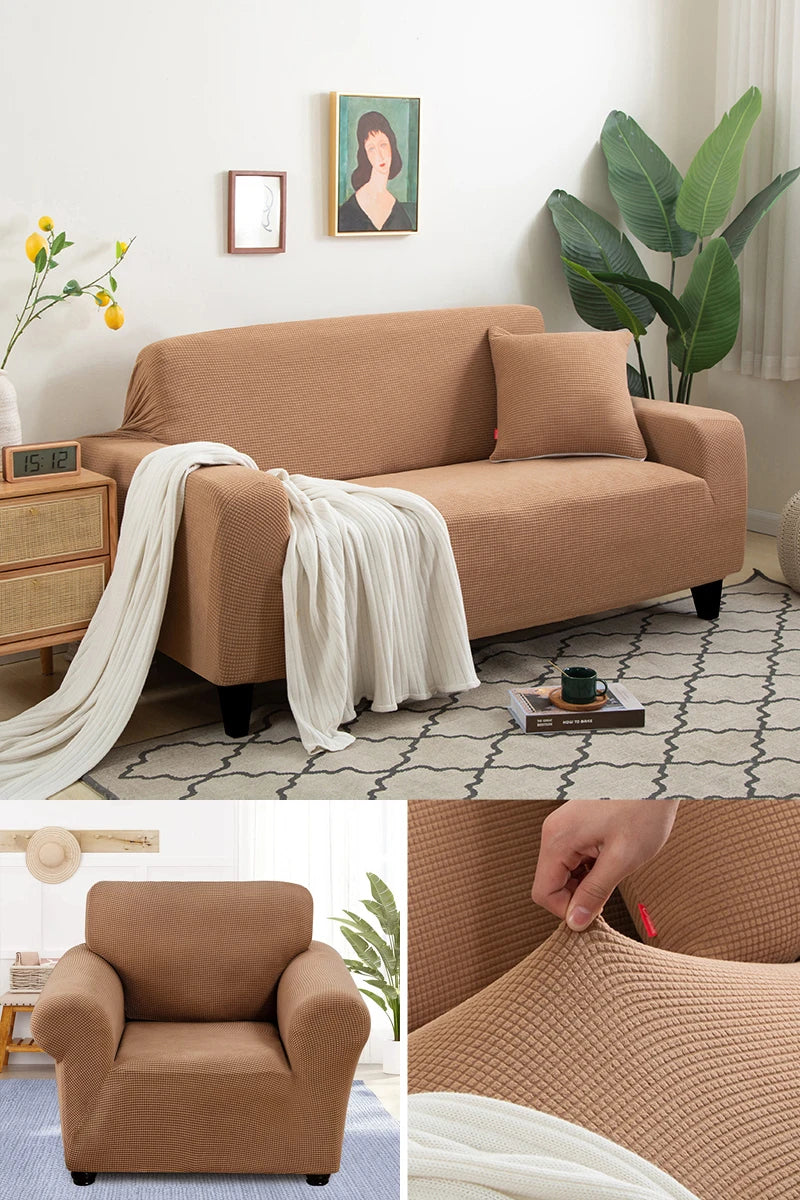 thick sofa protector Jacquard solid printed sofa covers for living room couch cover corner sofa slipcover L shape