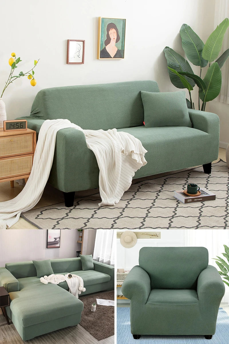 thick sofa protector Jacquard solid printed sofa covers for living room couch cover corner sofa slipcover L shape