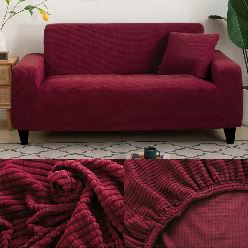 thick sofa protector Jacquard solid printed sofa covers for living room couch cover corner sofa slipcover L shape