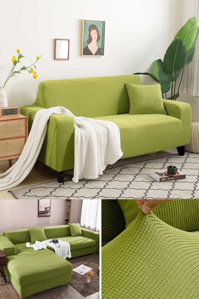thick sofa protector Jacquard solid printed sofa covers for living room couch cover corner sofa slipcover L shape