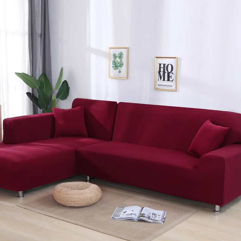 solid corner sofa covers couch slipcovers elastica material sofa skin protector for pets chaselong cover L shape sofa armchair