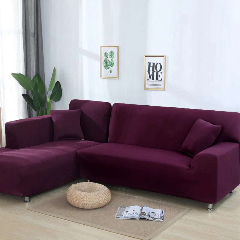 solid corner sofa covers couch slipcovers elastica material sofa skin protector for pets chaselong cover L shape sofa armchair