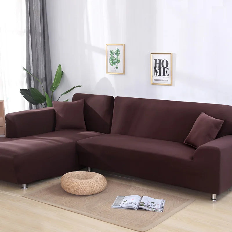 solid corner sofa covers couch slipcovers elastica material sofa skin protector for pets chaselong cover L shape sofa armchair