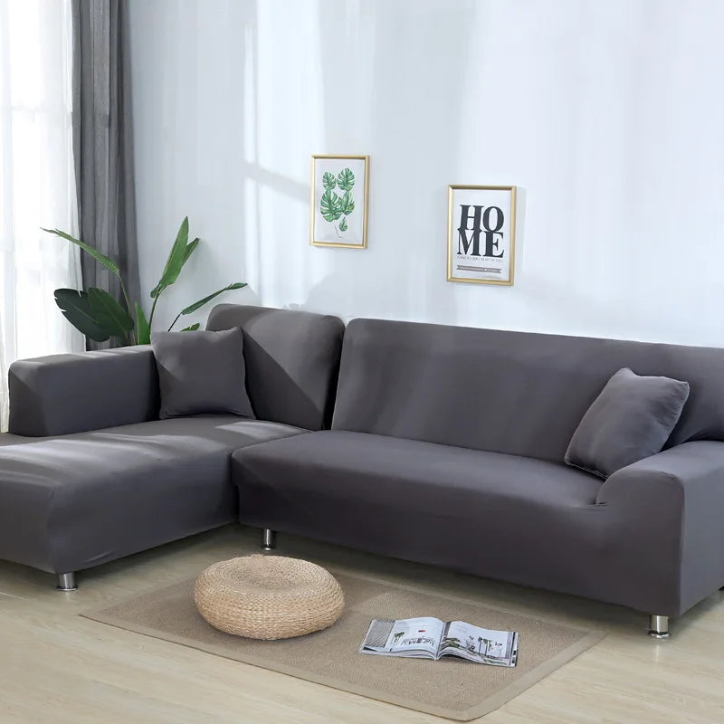 solid corner sofa covers couch slipcovers elastica material sofa skin protector for pets chaselong cover L shape sofa armchair