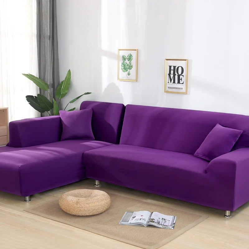 solid corner sofa covers couch slipcovers elastica material sofa skin protector for pets chaselong cover L shape sofa armchair