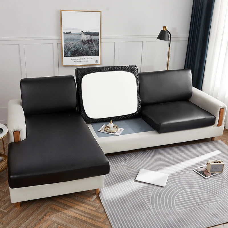 easy clean waterproof PU funiture protector solid sofa cover Corner sofa seat slipcover elastic stretch couch cover