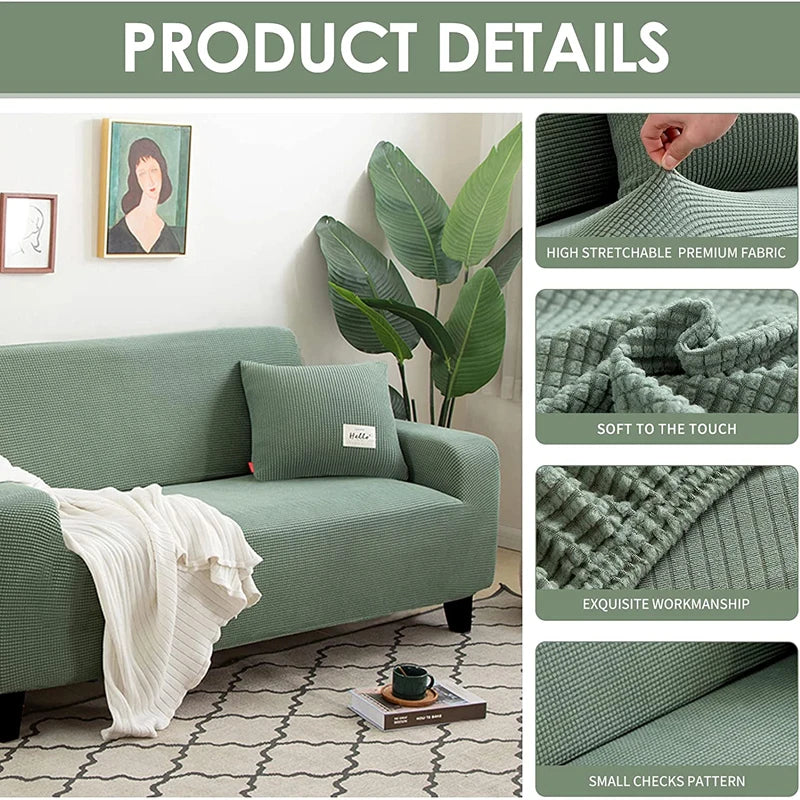 thick sofa protector Jacquard solid printed sofa covers for living room couch cover corner sofa slipcover L shape