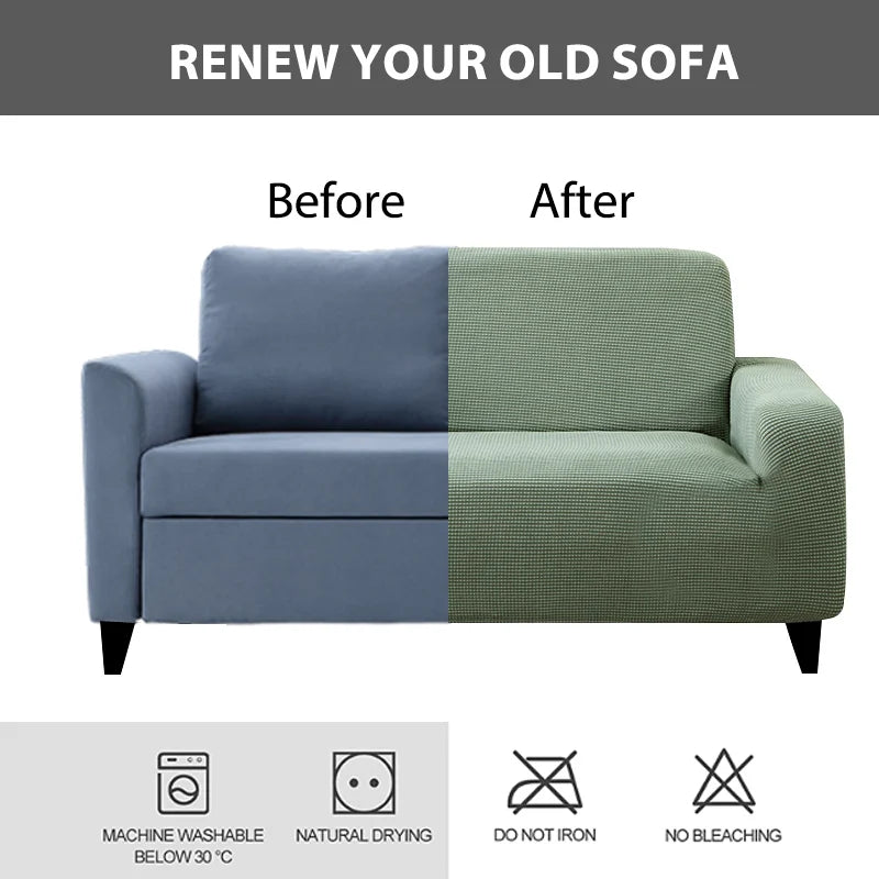 Elastic Jacquard Fabric Sofa Cover Stretch Couch Cover Sectional L Shape Sofa Slipcover Corner Case For Home 1/2/3/4/5 Seaters