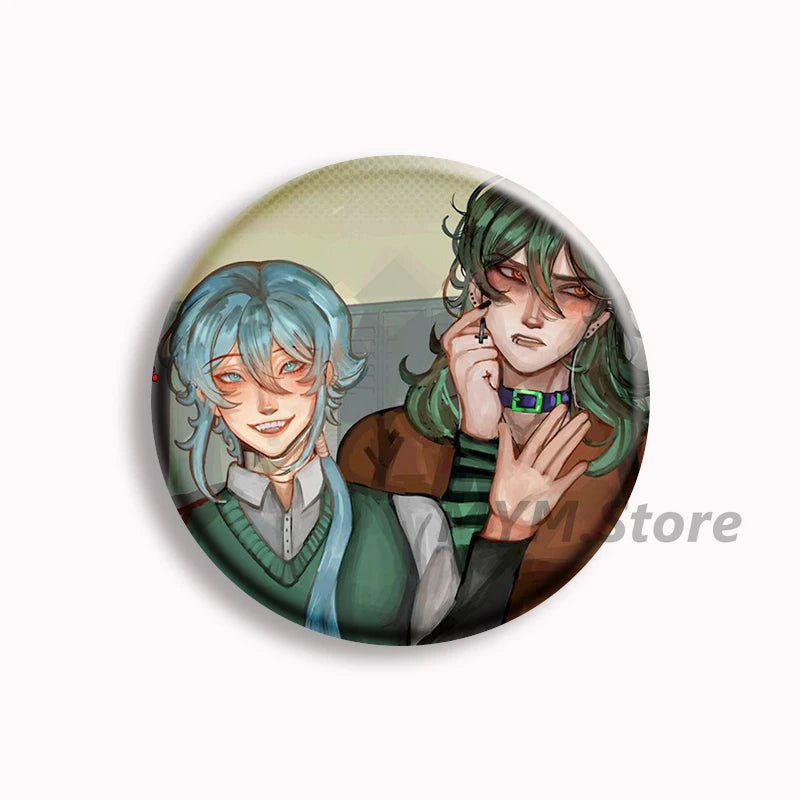 The Kid at The Back Soft Button Pin Solivan Brugmansia Brooches Sol Anime Badge Bag Decor Accessories Jewelry Fans Collect Gifts