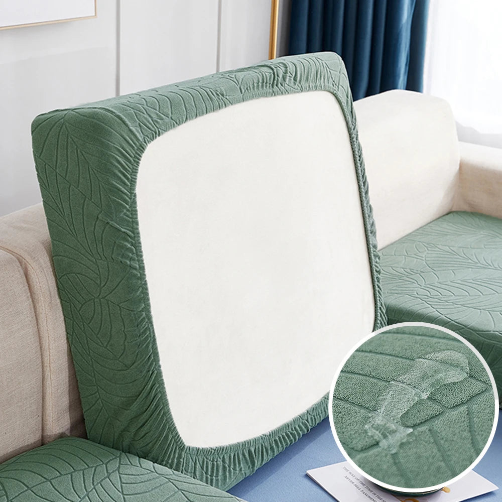Waterproof Stretch Sofa Cushion Cover Jacquard Fabric Pure Sofa Cover Removable Protector Couch Cover Chaise Lounge Living Room