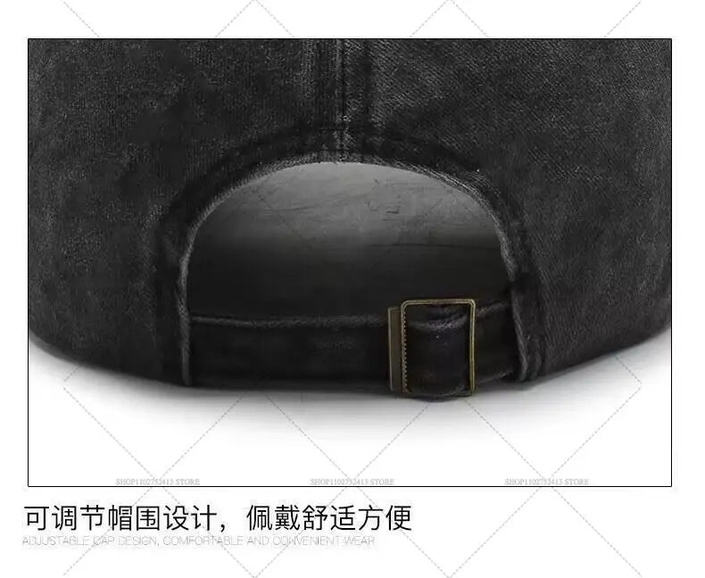 Hello Kitty Cap Cotton Breathable Wash Distressed Hat Cartoon Anime Figure Women Trend Hats Kawaii Letters A-Z Headdress Gift