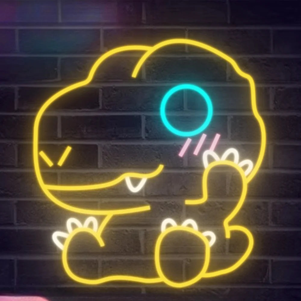 Pokemon Ramen Neon Light Dimmable LED Neon Light for Kitchen Dining Room Wall Art Fun Foodie Decor Birthday Gift for Anime Fans