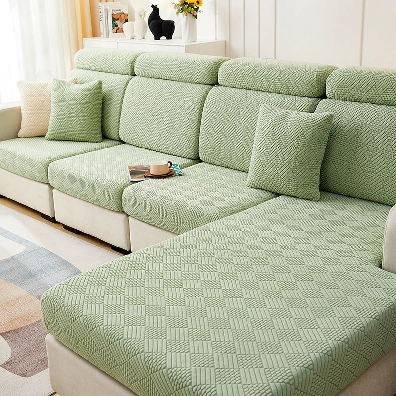 Thicken Sofa Seat Cushion Cover Jacquard Chair Cover Sofa Slipcover Stretch Adjustable Sofa Cover Pets Kids Furniture Protector