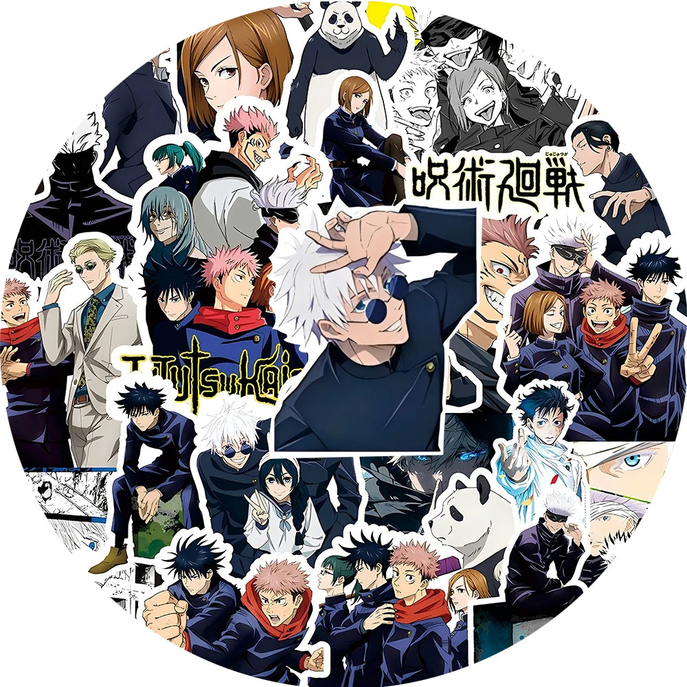 10/30/80pcs Cartoon Jujutsu Kaisen Anime Stickers Waterproof Graffiti Decal Suitcase Stationery Helmet Cool PVC Sticker Toy Gift