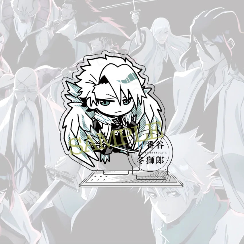 Anime BLEACH 10 cm Acrylic Ichigo Rukia Uryuu Hirako Toushirou Kenpachi Sousuke Standing Model Table Decoration Fan Gift