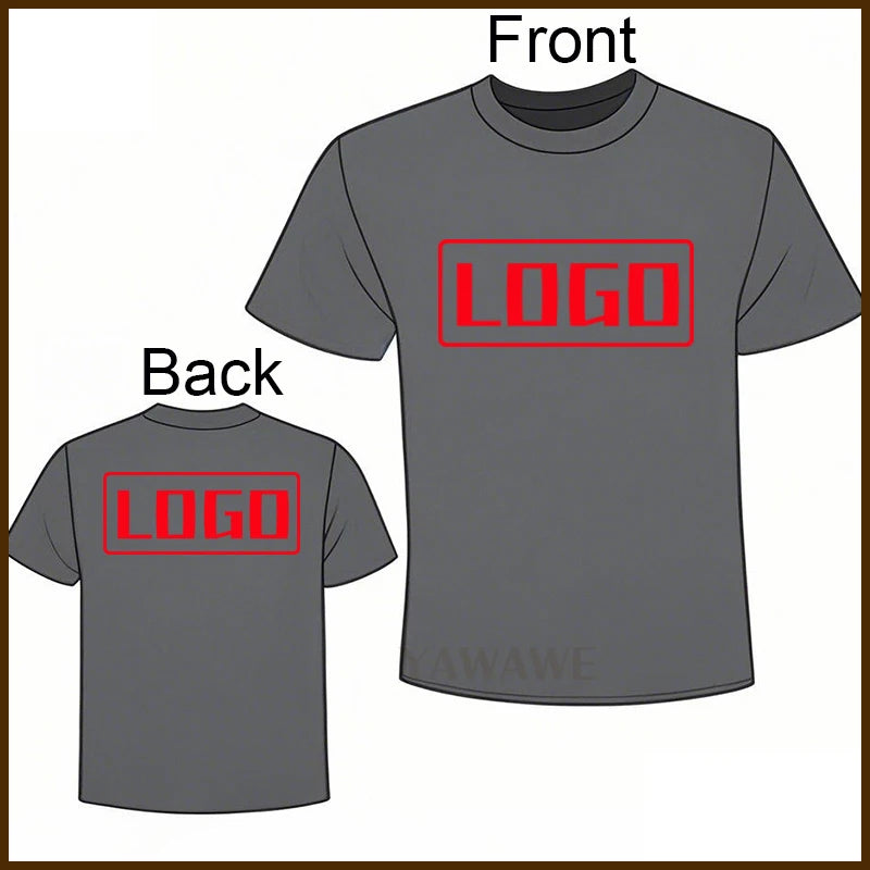 For man Text here Fashionable summer t shirt Custom Design Here Short Sleeve Daily Wear Tailor-made Oneck Rock tees Personalized