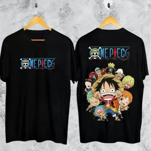 One Piece Men's T-shirt Portgas D. Ace Anime Summer Boy Spring and Autumn Children's Short Sleeves Parent-Child Wear Sport Tees