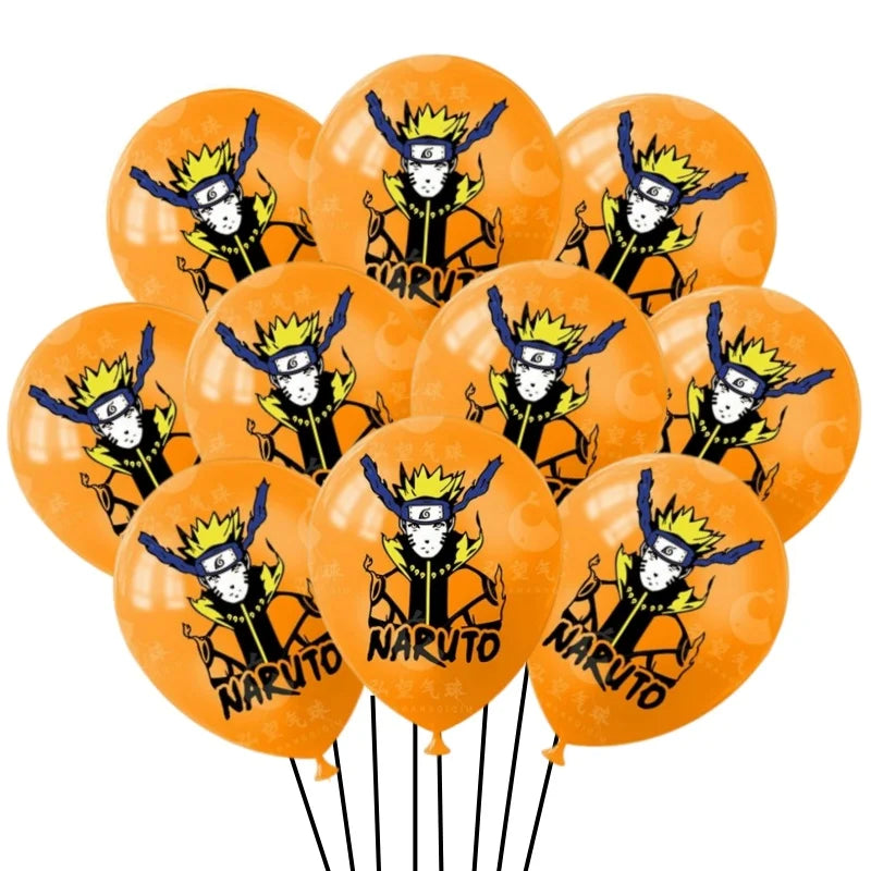 Cartoon NARUTO Latex Balloons Set Children's Birthday Party Balloon Cup Balloon Decorations Helium Naruto Baby Shower Balloons