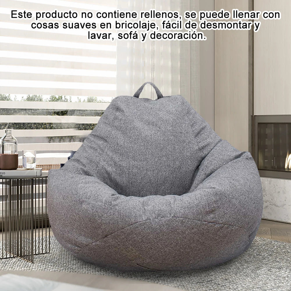 1/2Pcs Lazy Sofa Cover Solid Chair Covers Without Filler Large Bean Bag Cover Adults Couch Living Room Bedroom Tatami Lounger