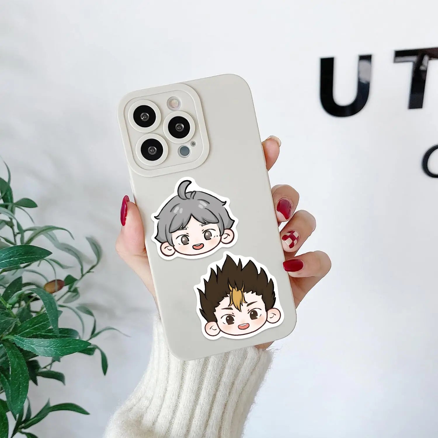 56pcs Volleyball Boy Graffiti Sticker Cute Character DIY Hand Account Decoration Mobile Phone Skateboard Stickers