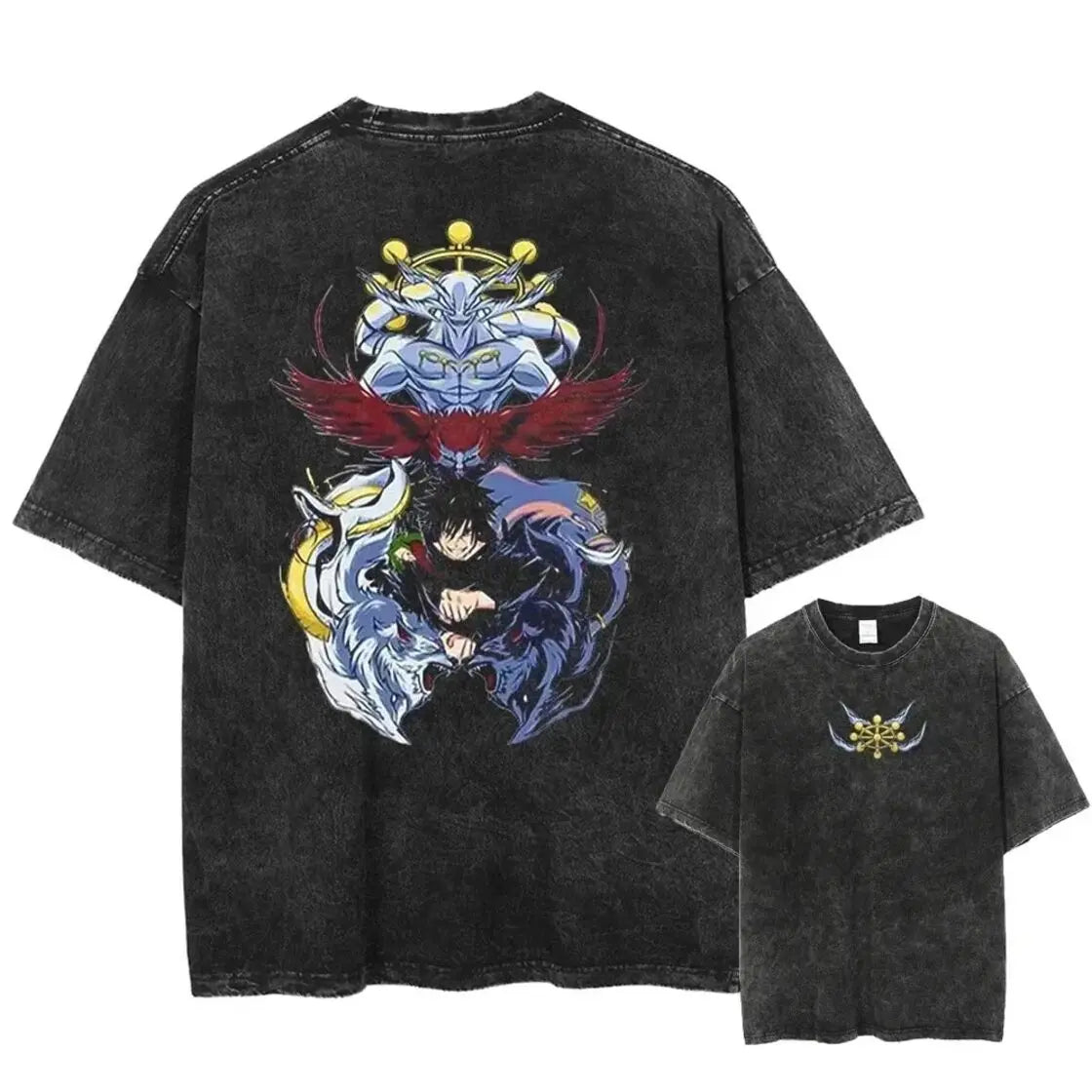 New Arrival Mens Clothes Tee Shirt Homme Graphic T-Shirts Men Tshirt for Men Ropa Hombre Jujutsu Kaisen Washed Camisetas