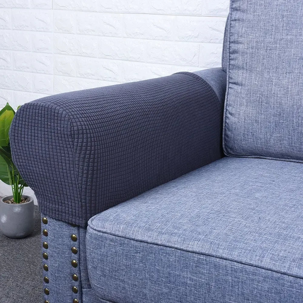 2PCS/SET Sofa Armrest Covers Fleece Premium Armrest Covers Stretchy Chair Sofa Couch Arm Protector Stretch to Fit