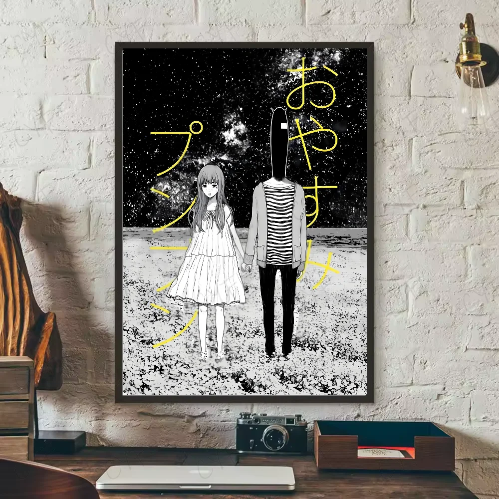 Anime G-Goodnight Punpun Poster Waterproof Wall Art High Quality Print Movie Posters For Living Bedroom Retro Room Decor Gift