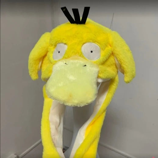 New Cartoon Cute Doll Pokemon Airbag Hat Pinch Ears Moving Hat Winter Warm Hat Children'S Christmas Gift