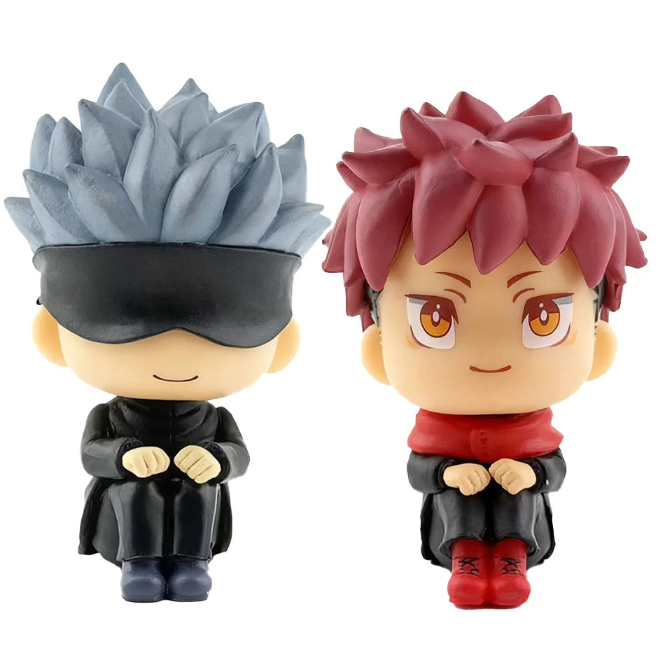 7-9cm Anime Jujutsu Kaisen Figure Itadori Yuji Gojo Satori Fushiguro Megumi Kugisaki Kawaii Toy Car Decoration PVC Model Gift