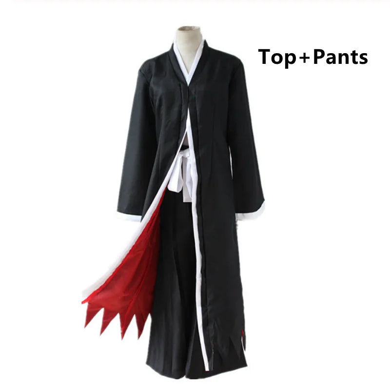 Anime Ichigo Kurosaki Cosplay Holloween Costumes Mask Tops And Pants Halloween Set For Men