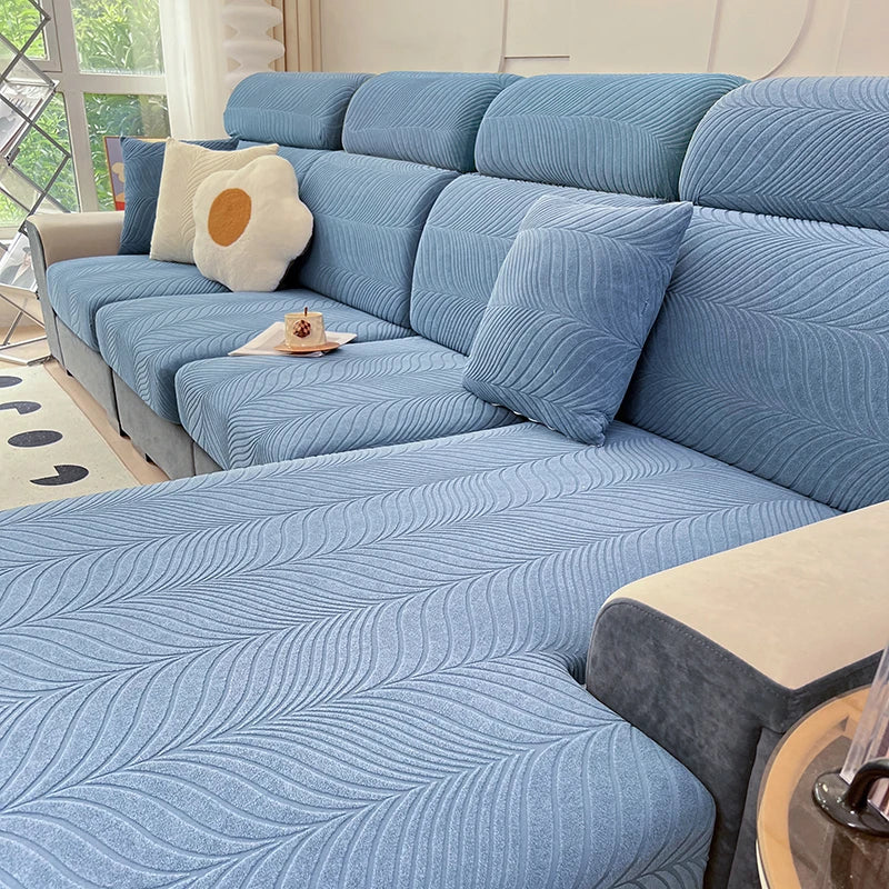 Splash-proof jacquard sofa cover, high elasticity, anti dirt sofa cushion cover, anti cat scratch sofa cover