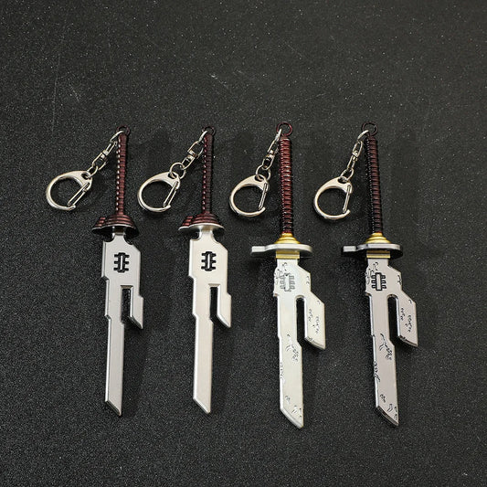 Fushiguro Toji Inverted Spear of Heaven Keychain Nanami Kento Jujutsu Kaisen Pendant Key Chain for Men Cool Keyring Jewelry Gift