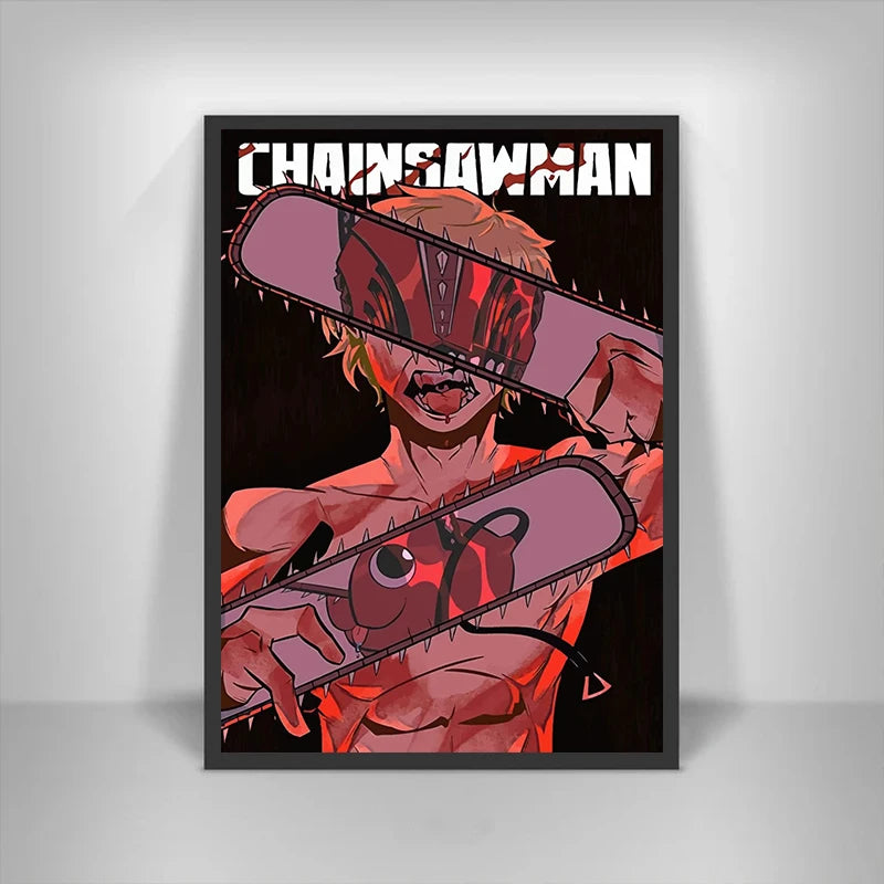 Anime Chainsaw Man Posters and Prints Canvas Painting Chainsawman Comic Wall Art Pictures for Modern Family Bedroom Home Decor